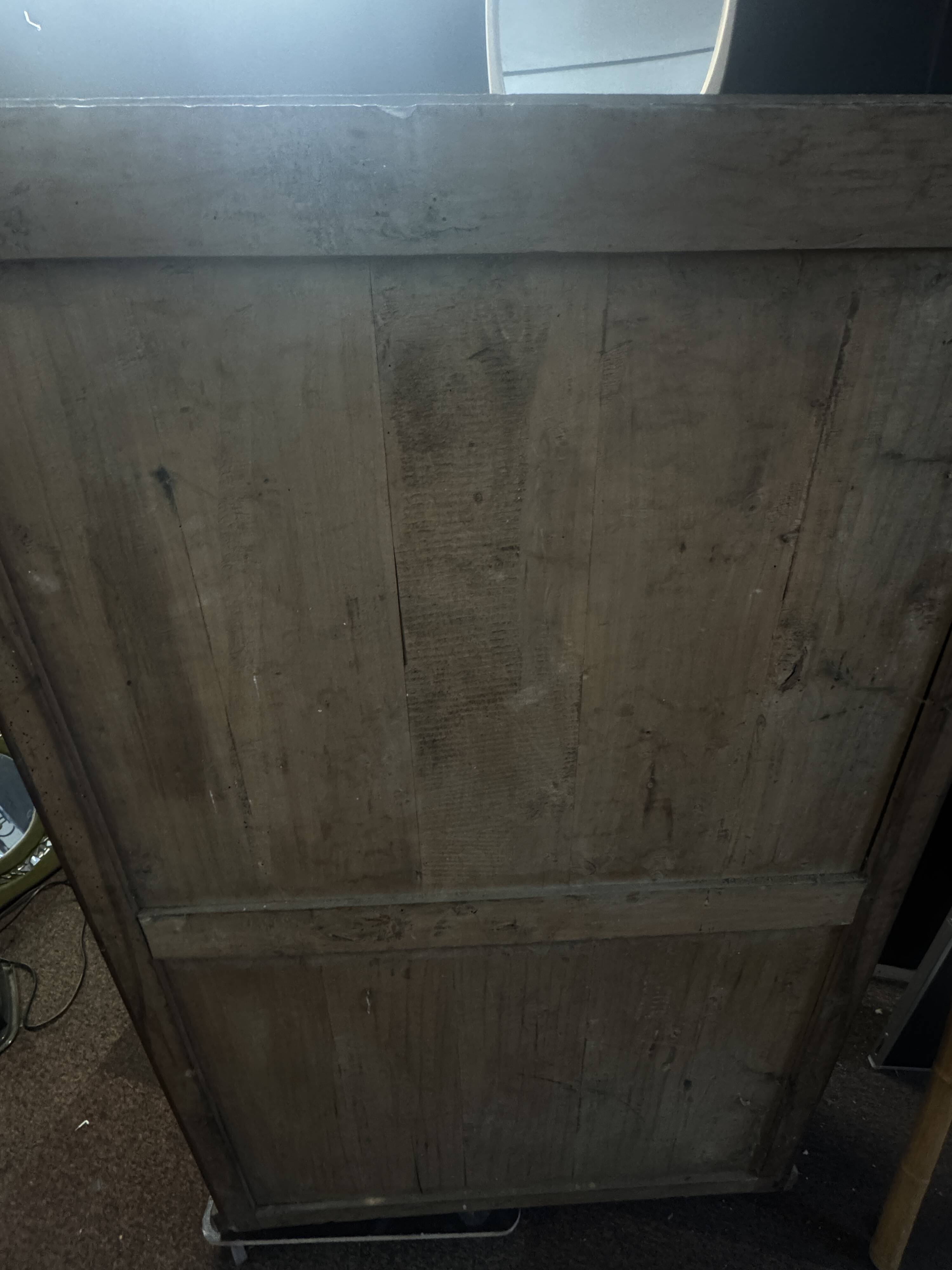 Antique presbytery display case – stained glass windows, religious inspiration