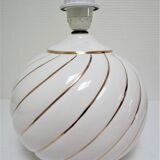 Ceramic lamp white and gold Italian design 70s / 80s