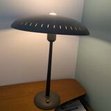 Evoluon saucer-shaped desk lamp by Louis Kalff for Philips, green