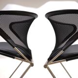 Set of 2 Wilkhahn Nuvola conference / dining room chairs by Herbert Ohl, 19