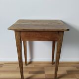 Table bureau chevet en bois ciré