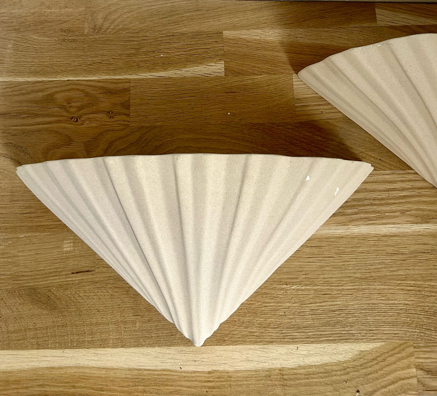 Pair of vintage wall lamp plaster, France 1980