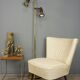 Cocktail armchair 50s in wood and imitation leather