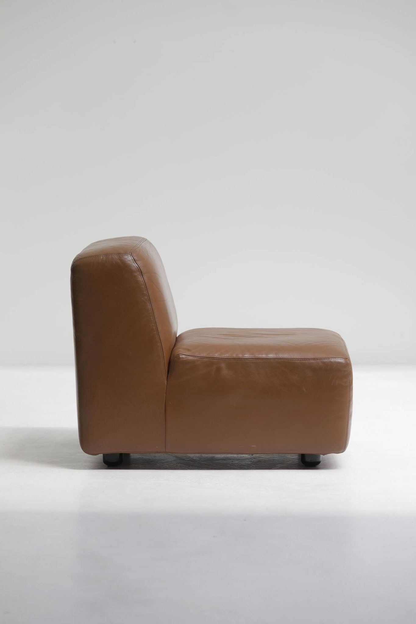 Canapé en cuir modulaire, fabriqué par Durlet, Belgique, années 1970.