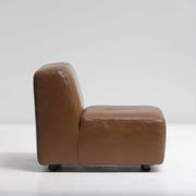 Canapé en cuir modulaire, fabriqué par Durlet, Belgique, années 1970.