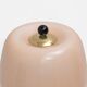Pair of Italian Murano Glass Table Lamps in Blush Pink with Brass Details