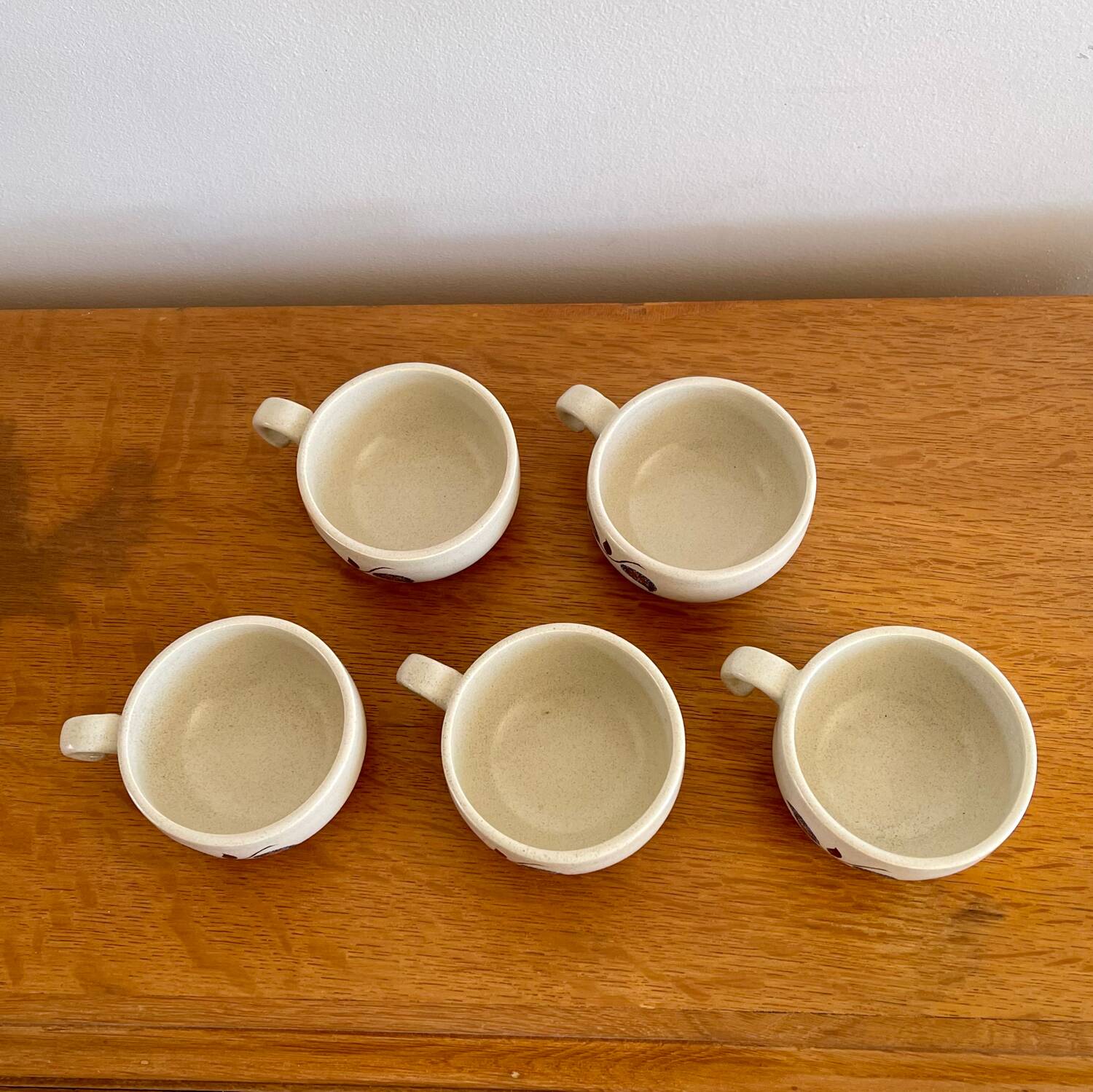 Lot de 5 tasses St Amand Sologne