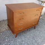 Vintage chest of drawers with compass feet