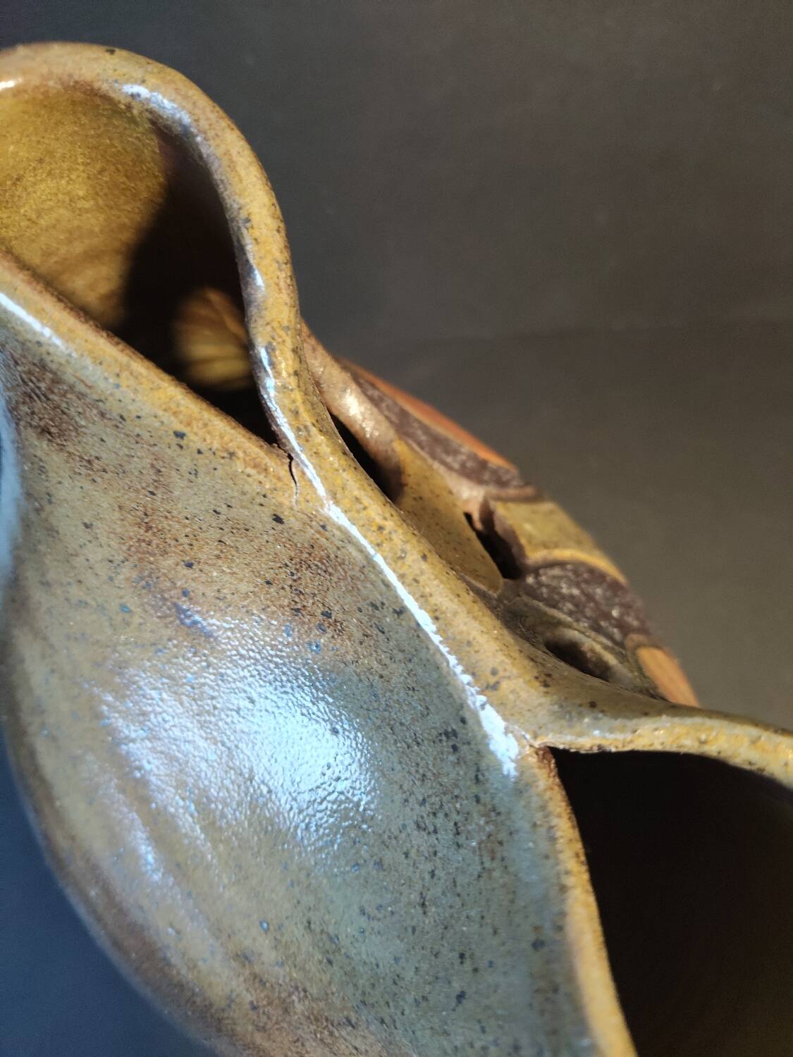 Vintage 1970s art ceramic owl – In the style of Georges Martin