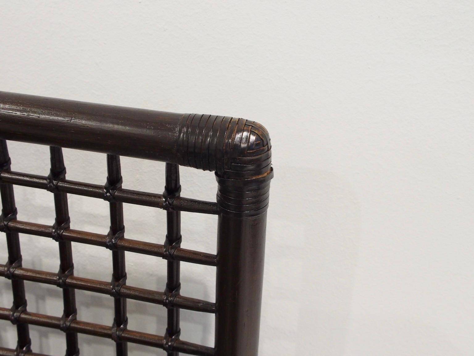 Ensemble de six chaises Afra et Tobia Scarpa en bambou et rotin