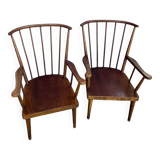 Paire de fauteuils Baumann