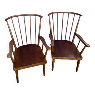 Pair of Baumann armchairs