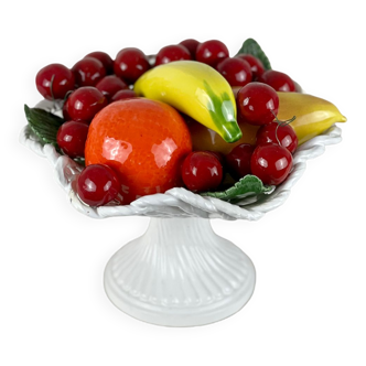 Barbotine coupe de fruits vintage italienne 1960