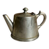 Silver-plated metal teapot or coffee pot with double hallmarks - early 20th century