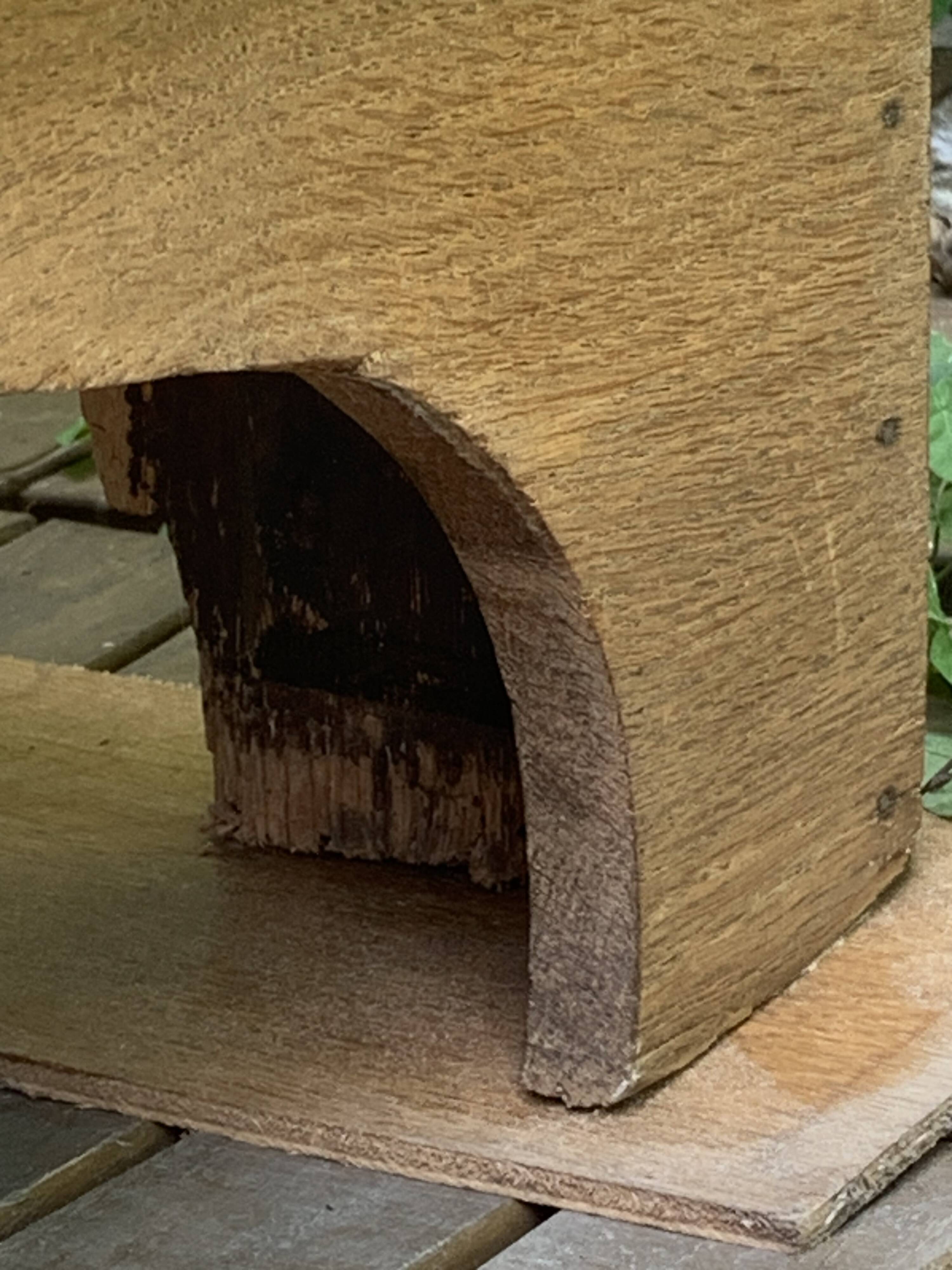Empire high chest of drawers in solid raw oak