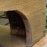 High empire chest of drawers in solid raw oak