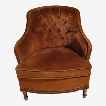 Vintage velvet armchair