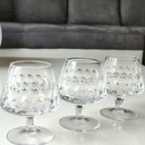 Lot 5 x Peill & Putzler Cognac Glasses. Mod. Granada. lead crystal