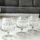Lot 5 x Peill & Putzler Cognac Glasses. Mod. Granada. lead crystal