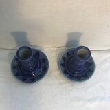 Pair of Betschdorf Schmitter ceramics bougeoirs