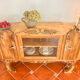 Buffet Art Nouveau restauré avec vitrine