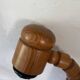 Pair of articulated Scandinavian wall lights SOLBACKEN in vintage wood