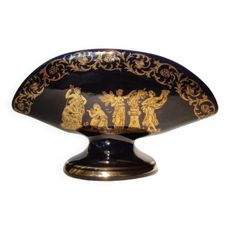 Porte-serviettes en céramique vintage grec fait main décoré en or 24 carats