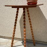 Table old legs tripod and turned wood