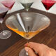Cocktail glasses in glass
