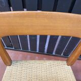 Suite Of 4 Scandinavian Teak And Rope Chairs By Svegards Markaryd