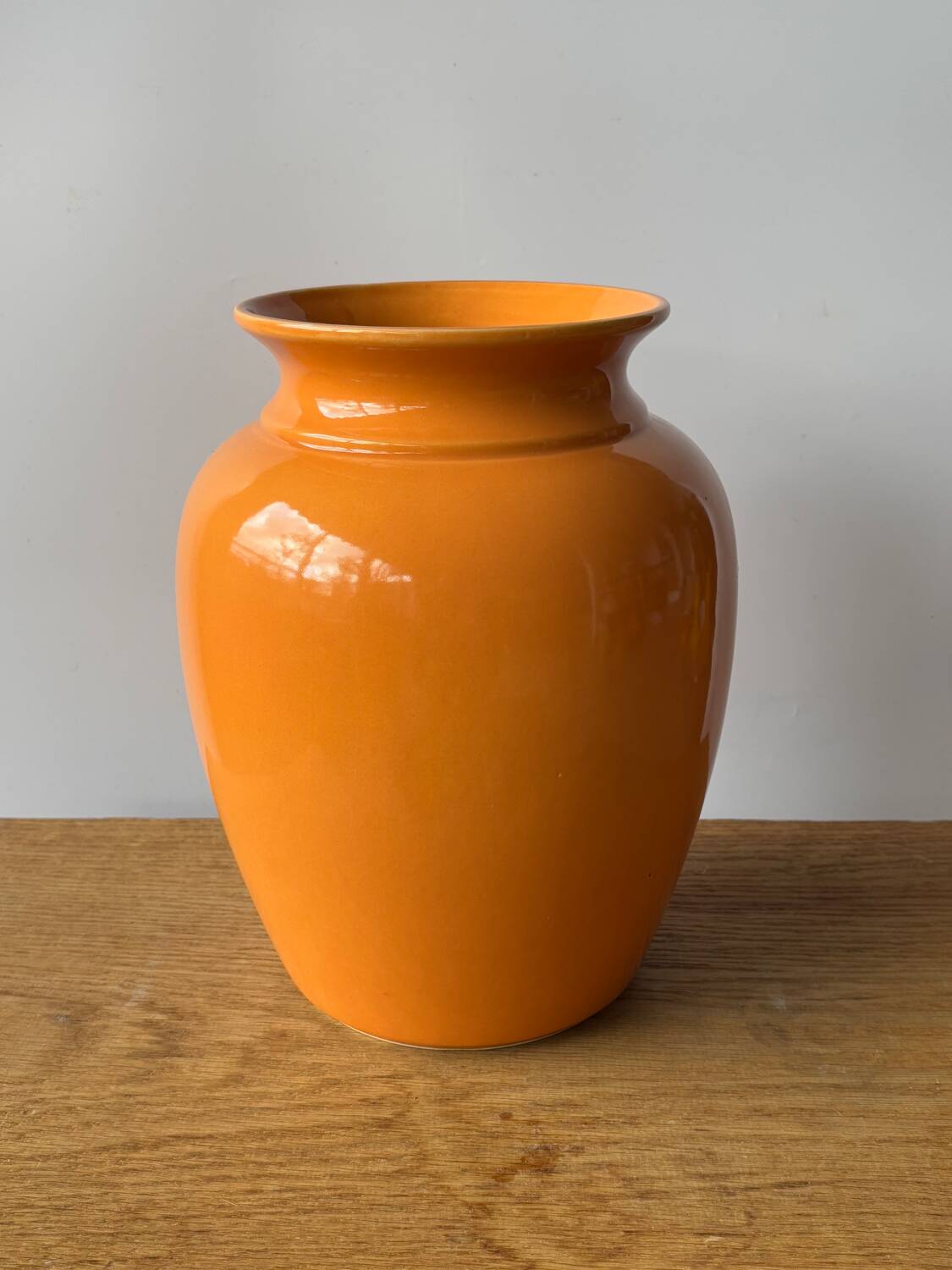 Orange ceramic vase 26cm