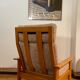 Relax armchair Scandinavian style chaise longue in wood and wool