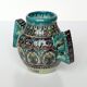 Polychrome ceramic vase in flowing enamel from Nabeul with mihrab decoration.