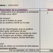 Robert mathieu lampadaire articulé télescopique 363 état d'origine