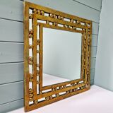 Brutalist mirror in solid bronze, 1970s