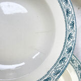 6 deep plates in Boulenger blue ironstone “Champigny”
