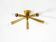 Original small mid-century modern brass Sputnik ceiling lamp with five arms