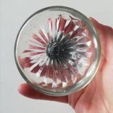 Encrier en verre et métal