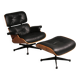 Ensemble de fauteuil et repose-pieds par Charles Eames, années 1960.