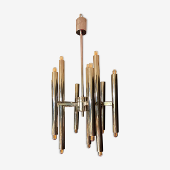 Scoliari chandelier with 18 bright nickel dots distributed by Boulanger