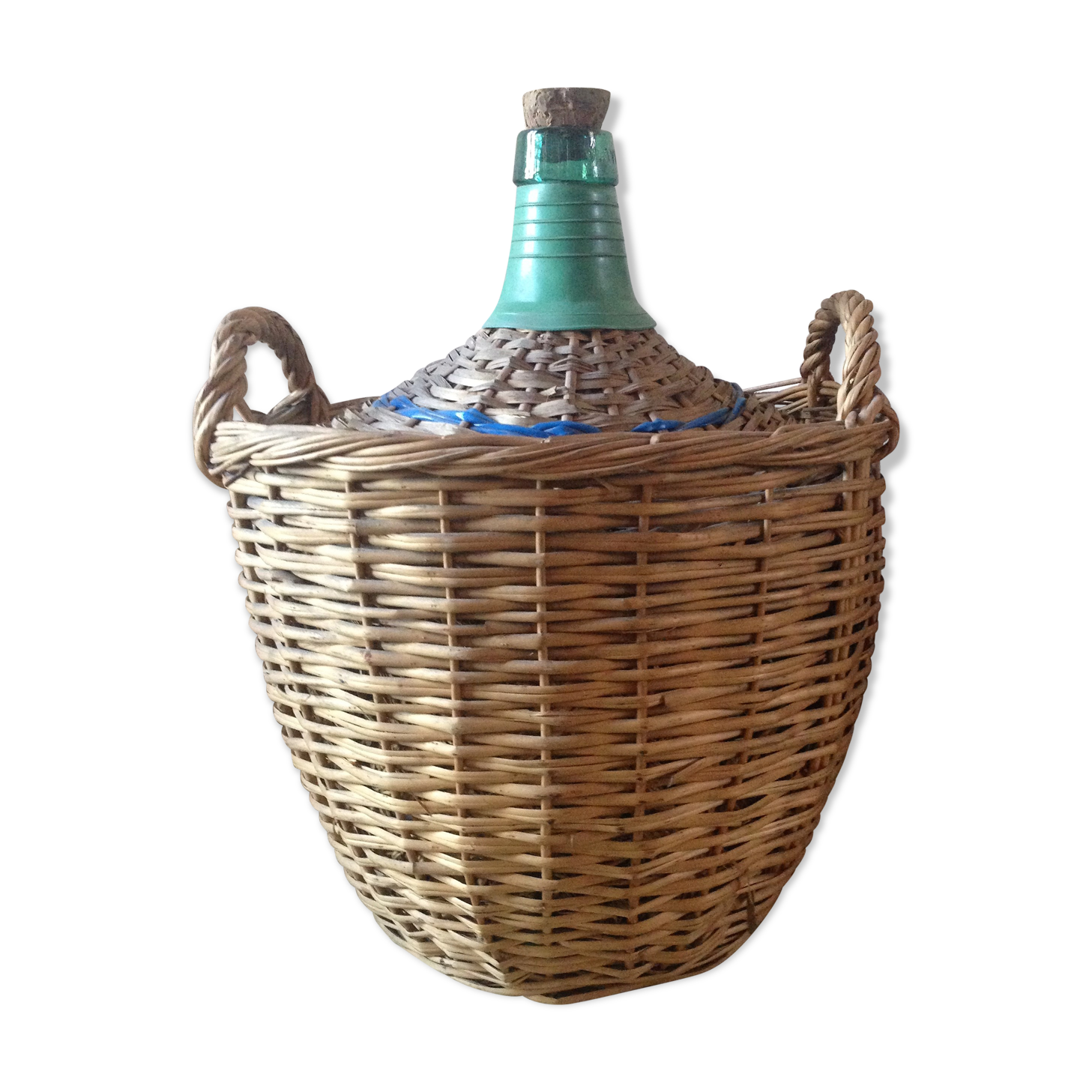 Bottle old demijohn 10L with Wicker of protection
