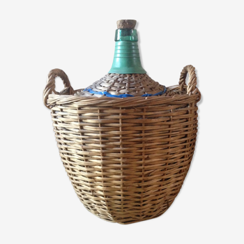 Bottle old demijohn 10L with Wicker of protection