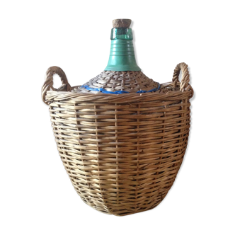 Bottle old demijohn 10L with Wicker of protection