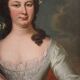 Antique 19th century portrait painting of a noblewoman