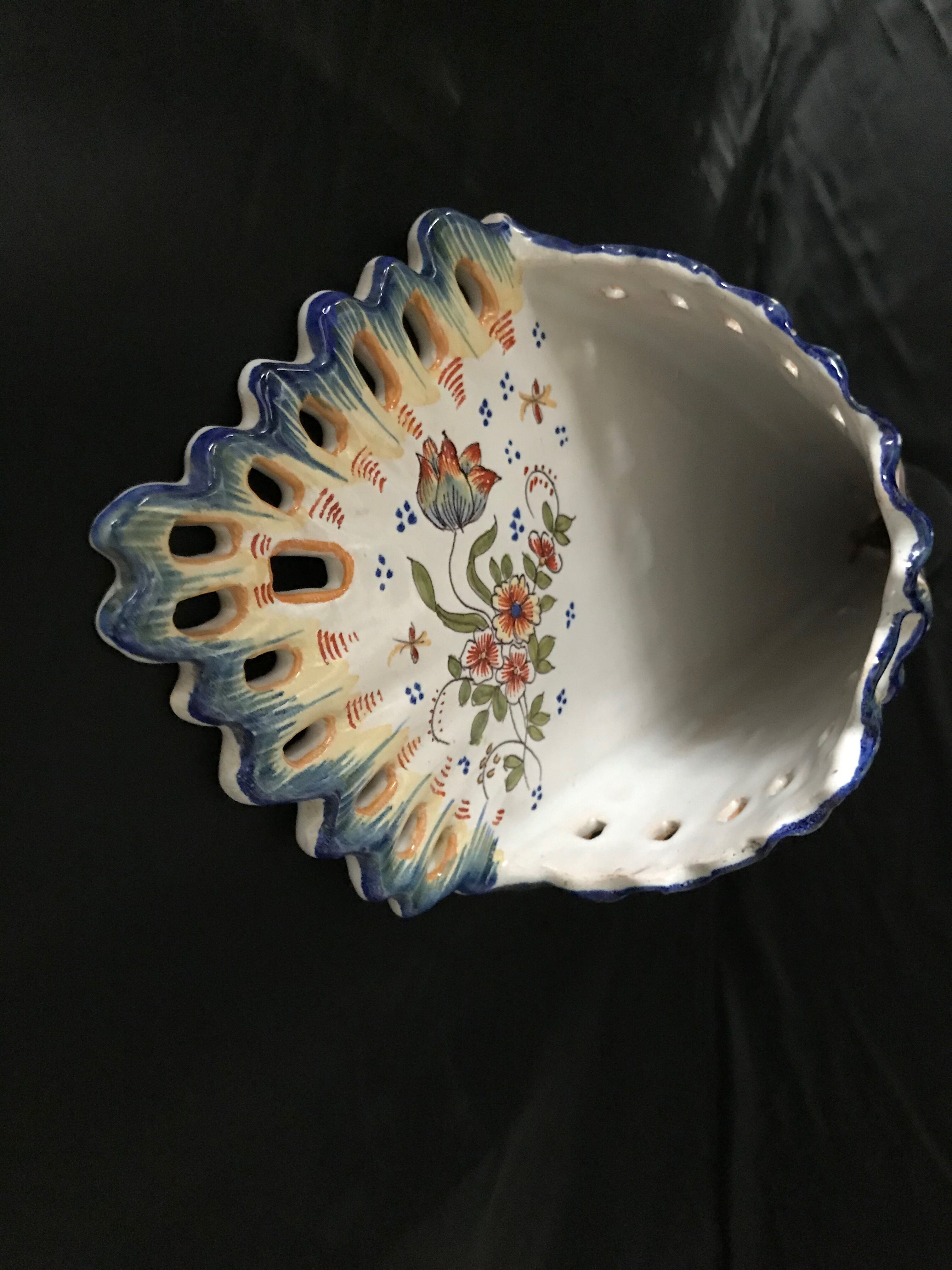 Desvres décor Rouen vase suspended