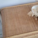 Vintage rattan chest of drawers