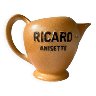 Old Ricard Anisette advertising pitcher in sandstone