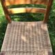 Chaise bois et corde vintage années 60