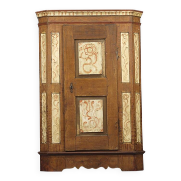Painted folk art bridal wardrobe 1806