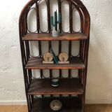 Shelf in rattan and bamboo